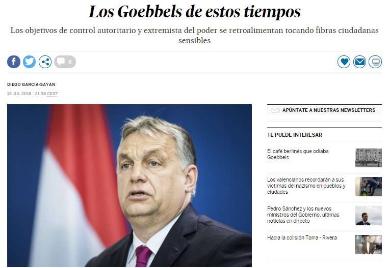 García-Sayan cikke Orbánról