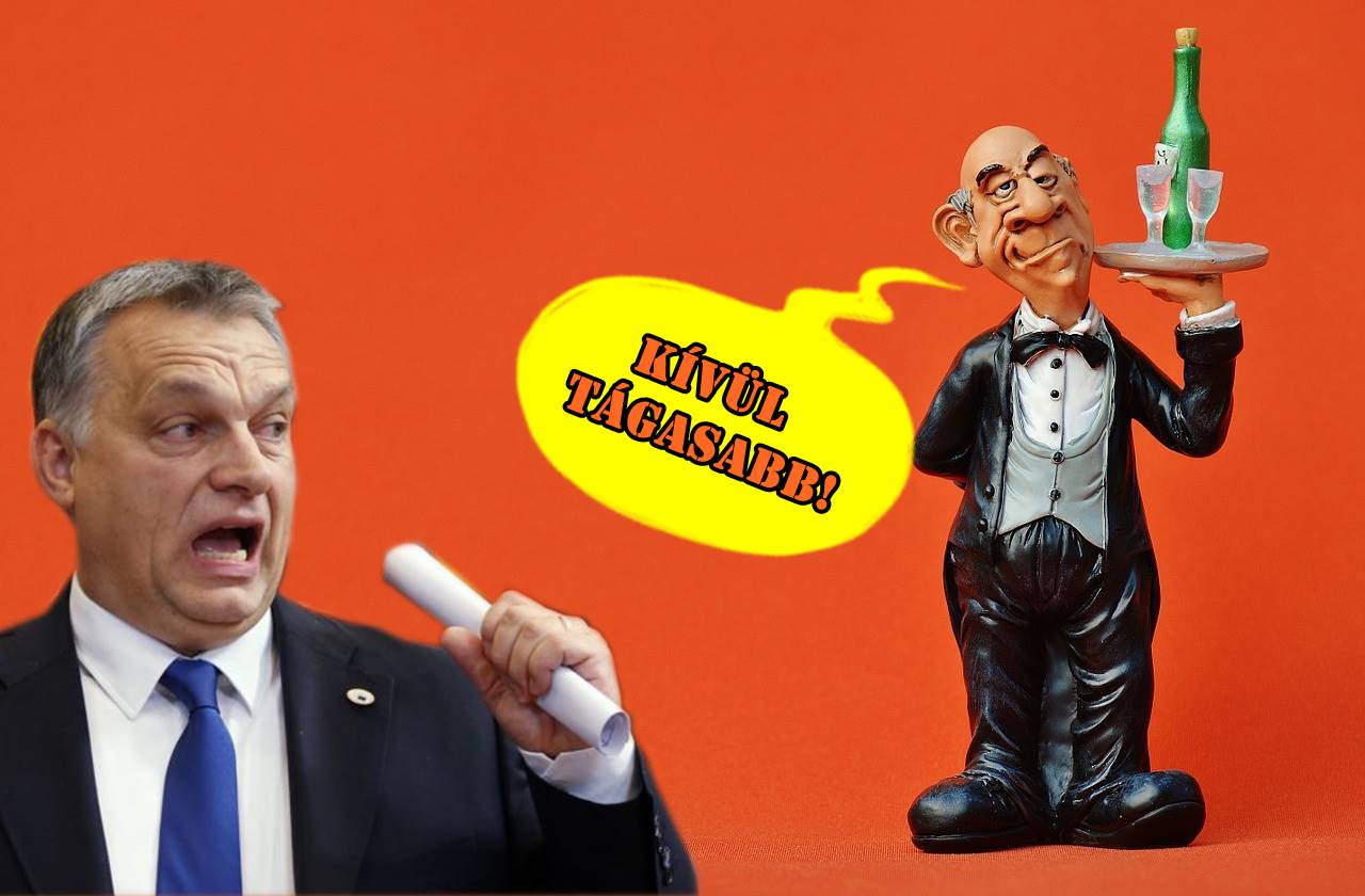 Orbán és rezsimje olyan, mint a vendég az úri klubban, aki teszkós szatyorba pakolja a svédasztal legjobb falatjait és szotyihéj köpködés közben sértegeti a többi klubtagot