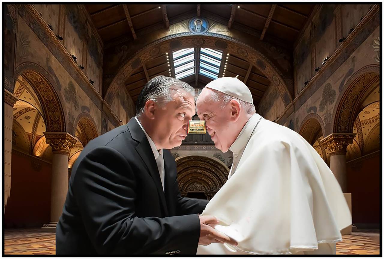 A „Gyufásdoboz az orron” elnevezésű játéknak óriási sikere volt az Orbán – Ferenc pápa találkozón - Cseri László szerint a világ Orbániában….