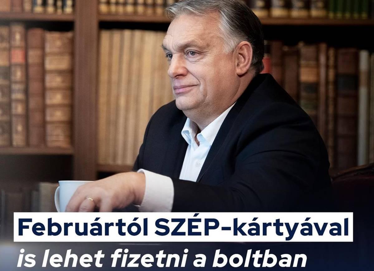 Orbán csütörtöki "szavazz rám"-ja: februártól SZÉP-kártyával is vásárolhatsz - Egy kommentelő megjegyzése: "A ti boltjaitokban?"